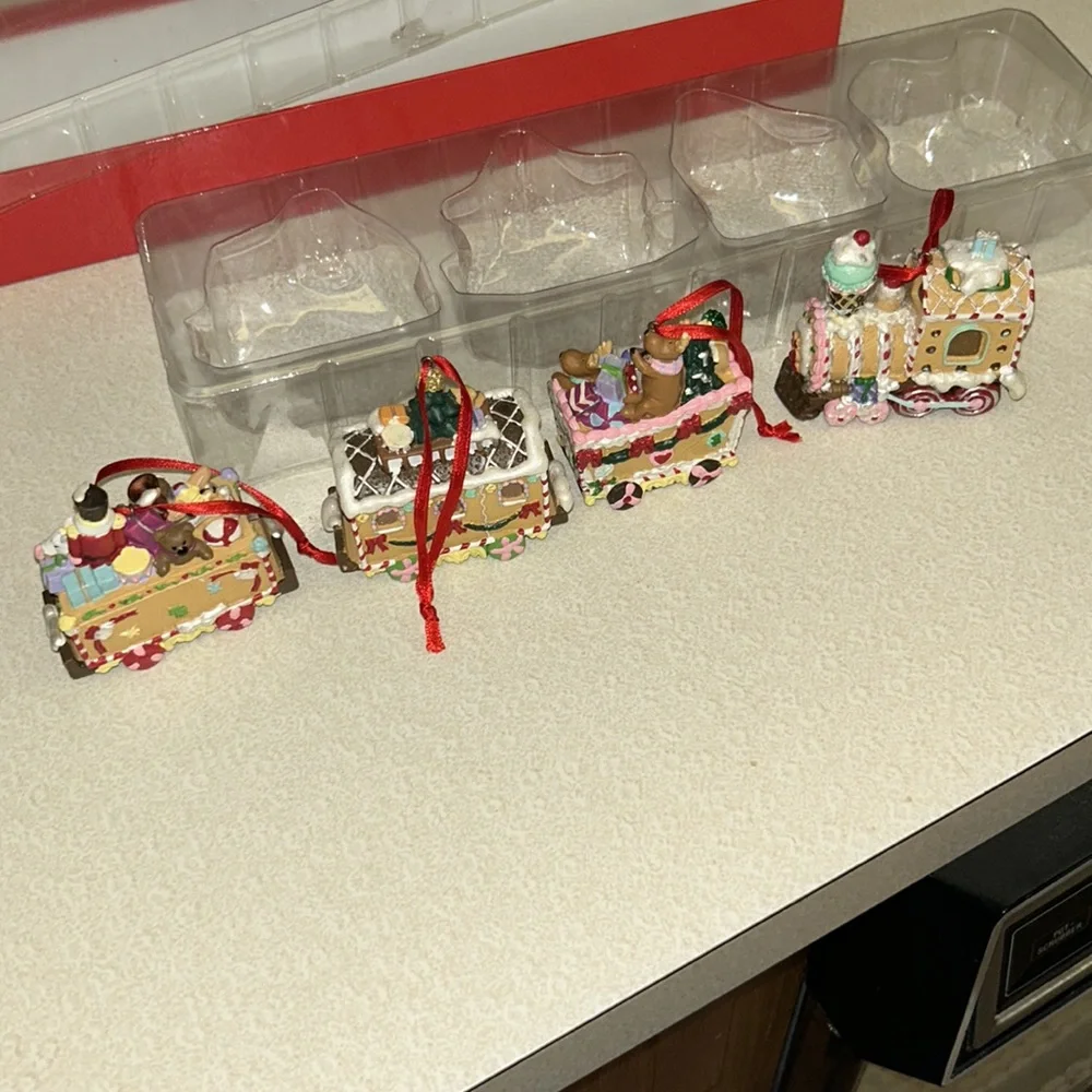 Target Christmas Gingerbread Train Ornaments